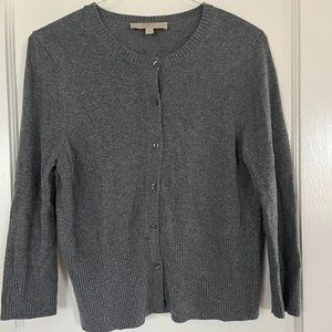 Grey cropped cardigan from Loft